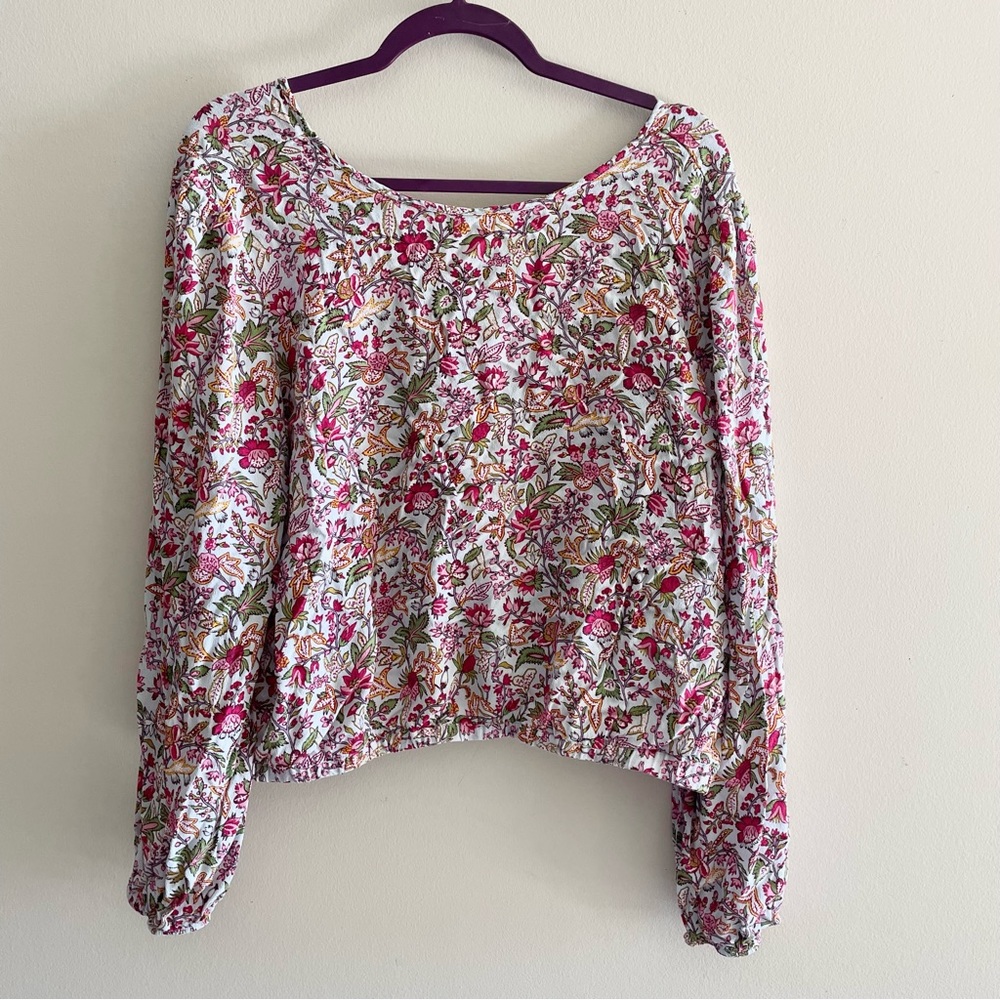 NWOT floral LOFT ann taylor women’s blouse shirt size XL